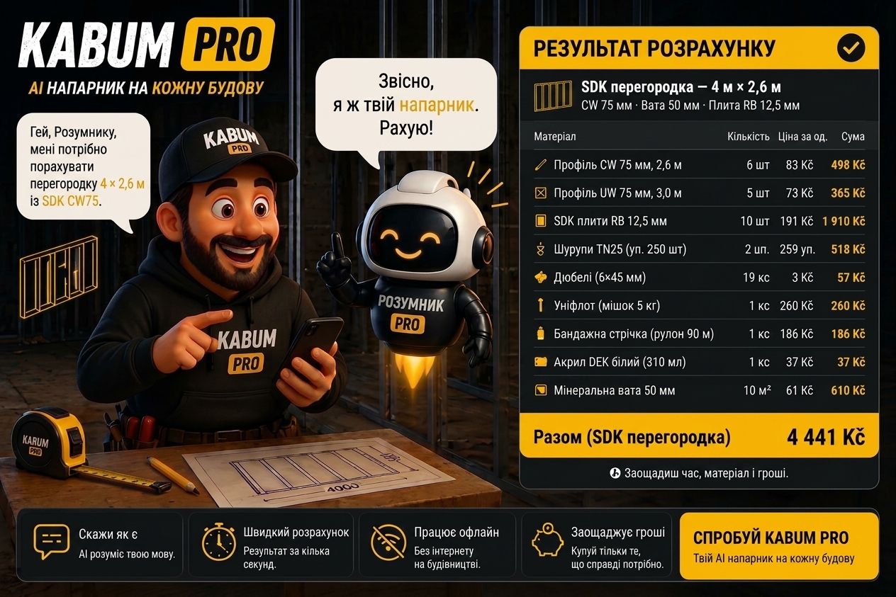 KABUM Pro — Розумник, твій AI партнер на будівництві