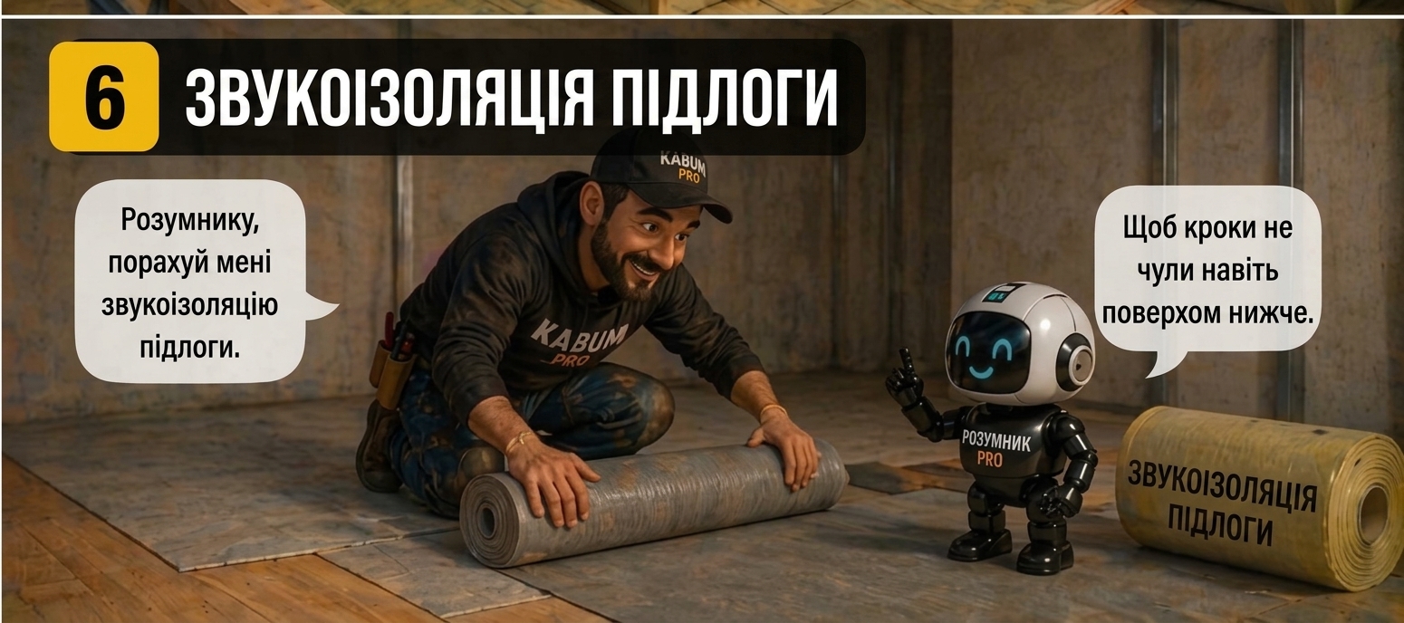 Звукоізоляція підлоги